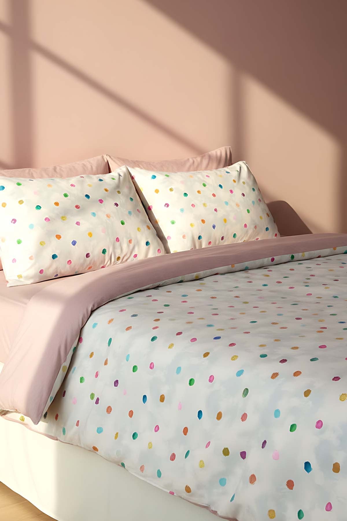 Bonny Polycotton Double Size Duvet Cover Set, Zipper, 200×215 cm, 3-Piece