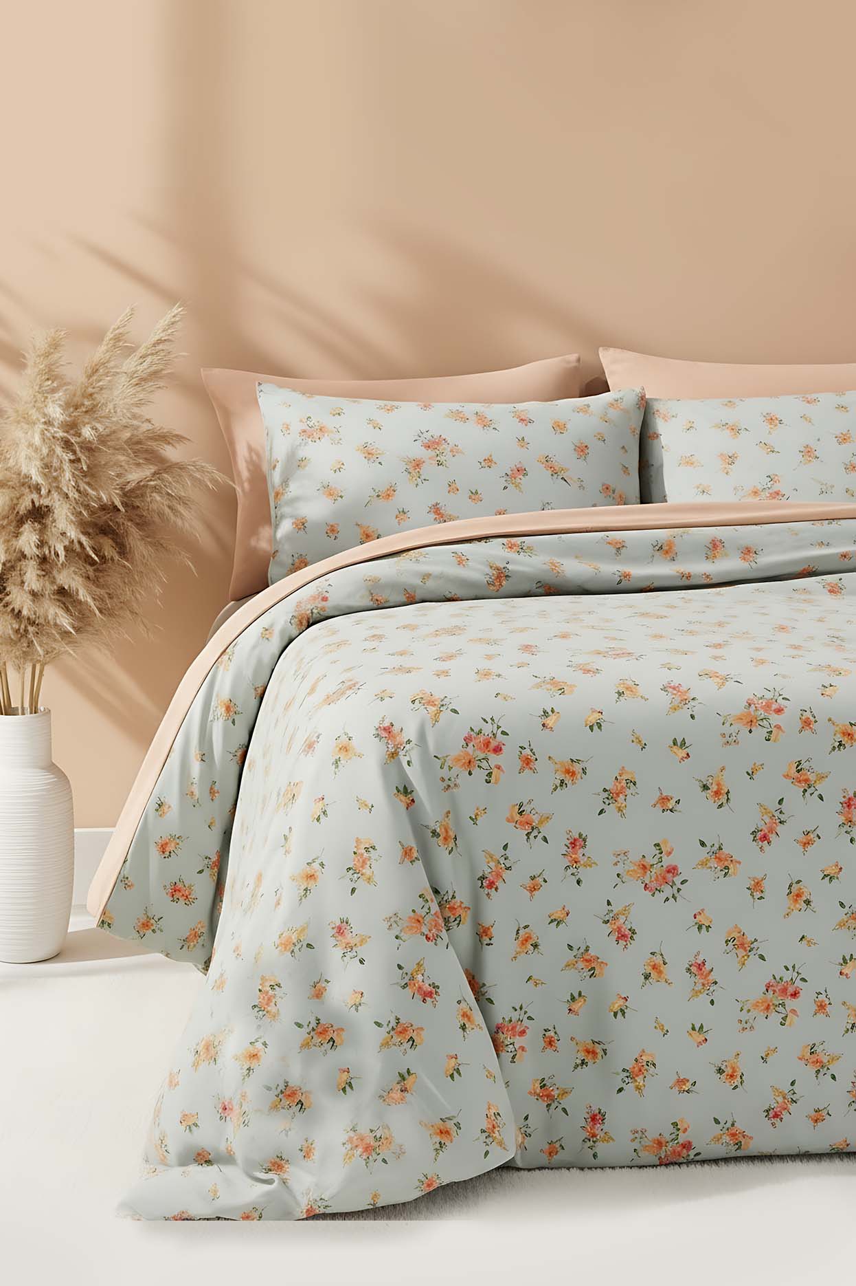 Aura Polycotton Double Size Duvet Cover Set, Zipper, 200×215 cm, 3-Piece