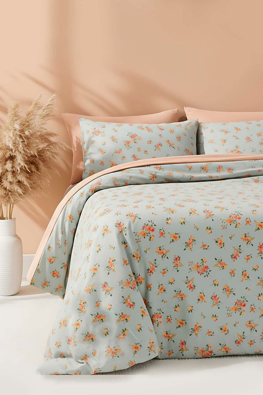 Aura Polycotton Double Size Duvet Cover Set, Zipper, 200×215 cm, 3-Piece