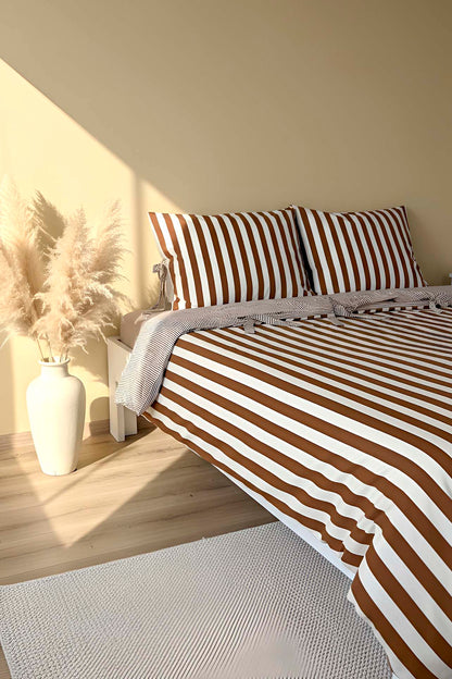 My Sleep Cinnamon Double Size 100% Cotton Duvet Cover Set – 4 Pieces