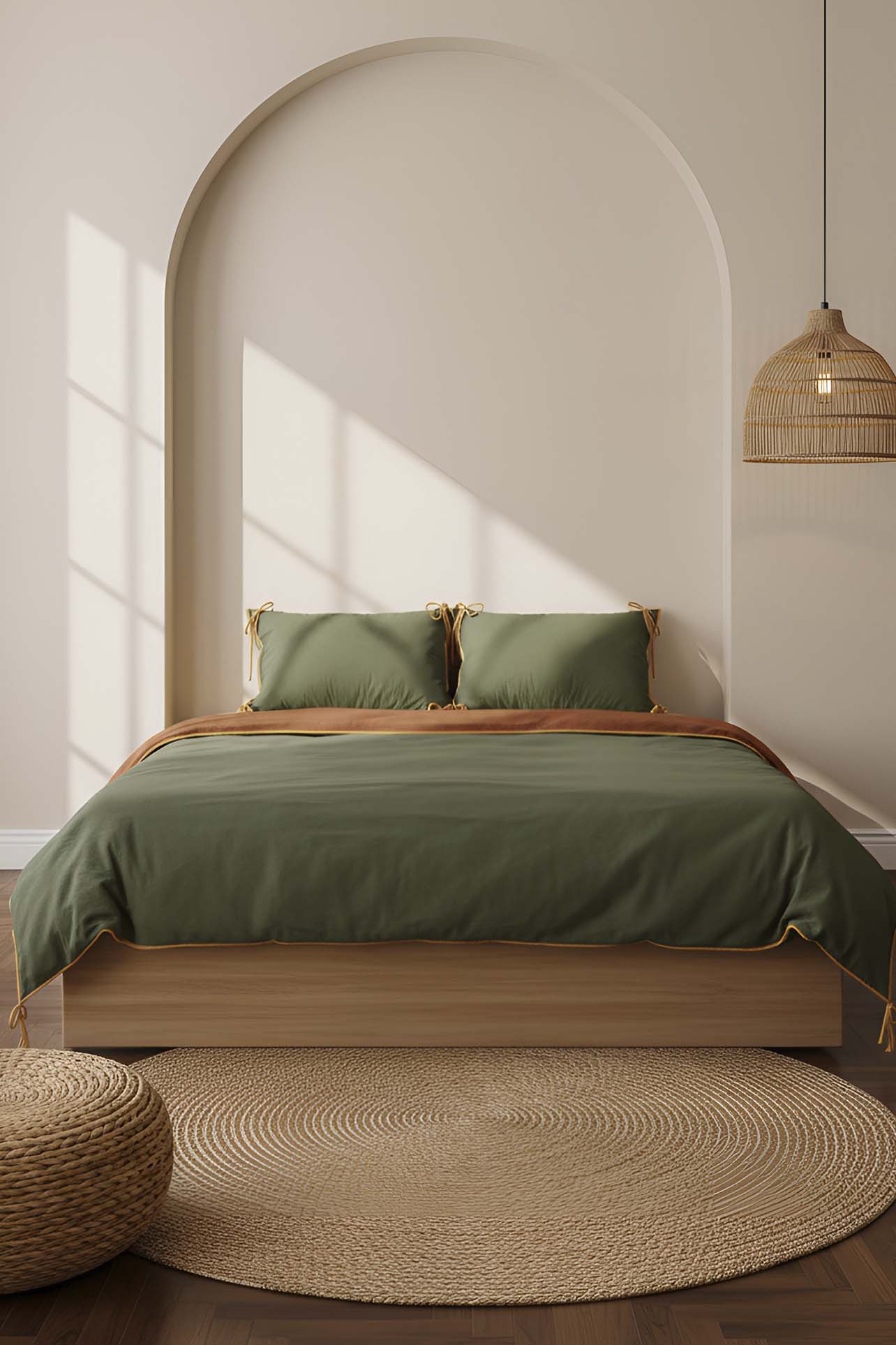 Demeter Forest Double Size 100% Cotton Duvet Cover Set – 4 Pieces