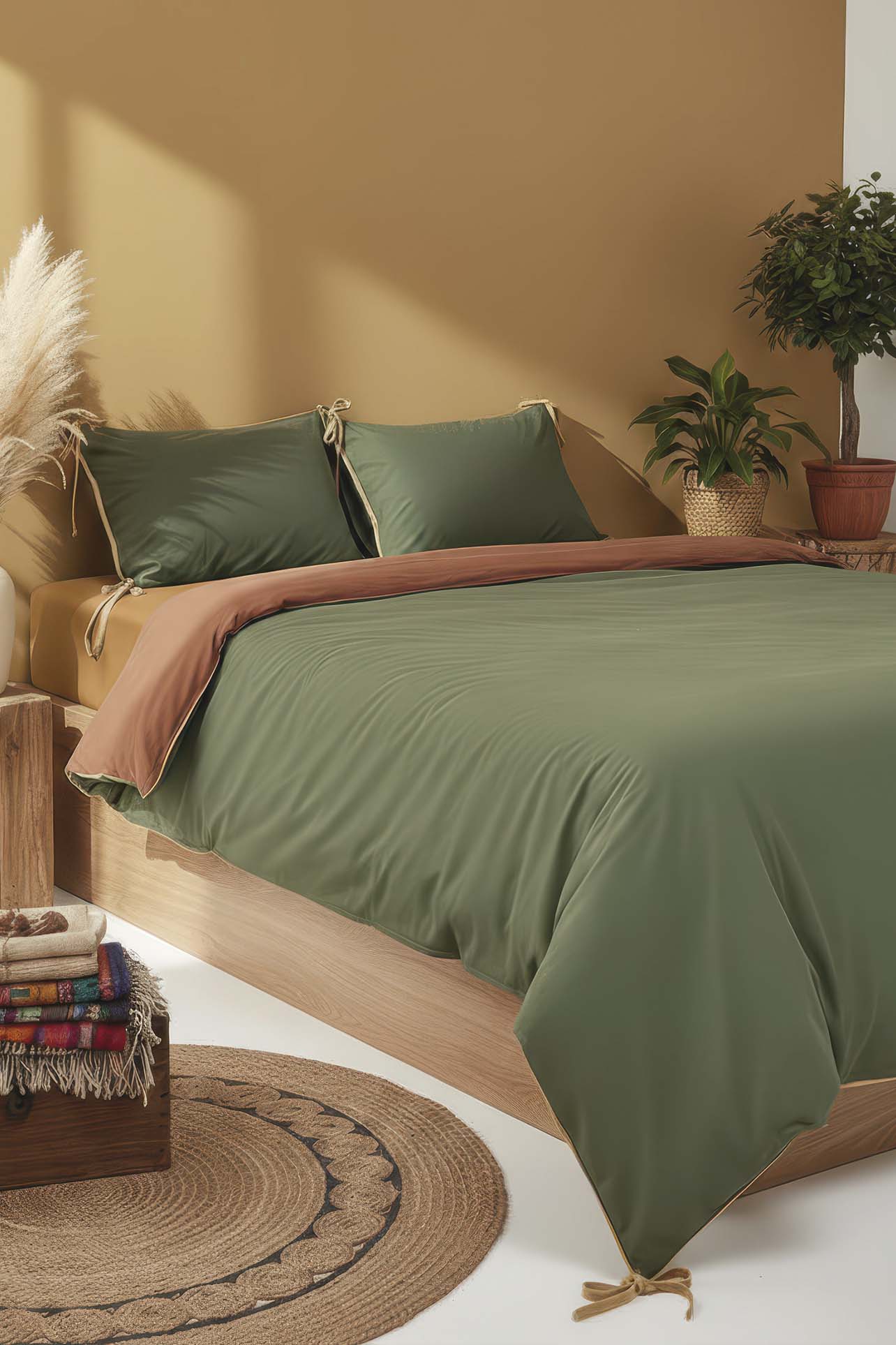 Demeter Forest Double Size 100% Cotton Duvet Cover Set – 4 Pieces