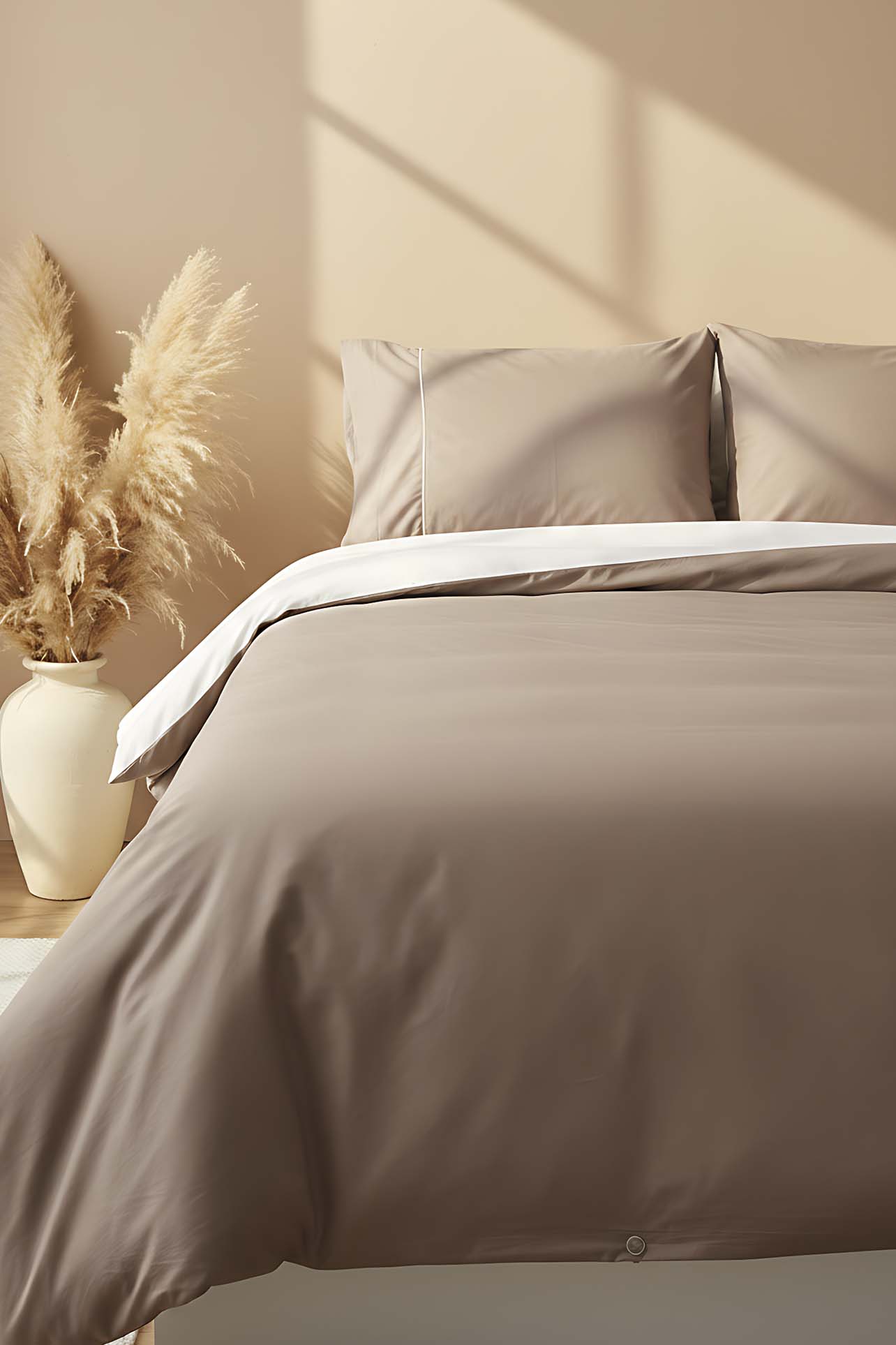 Bern Mink Double Size 100% Cotton Duvet Cover Set – 4 Pieces