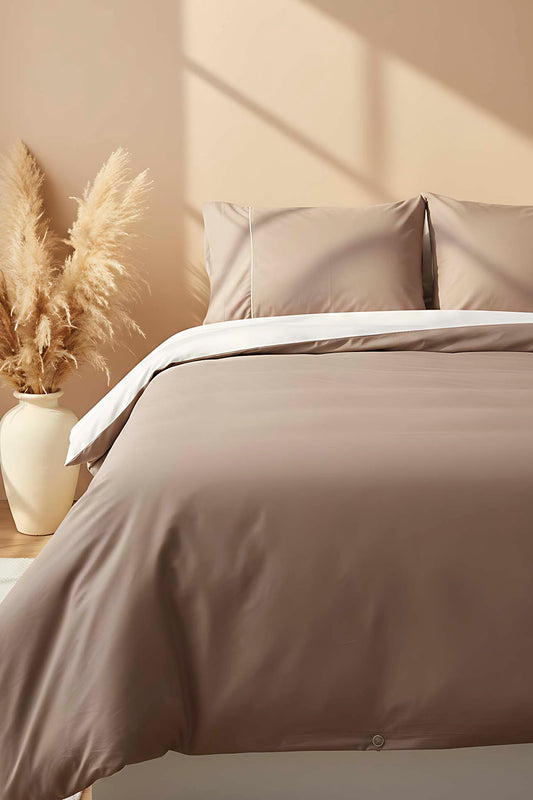 Bern Mink Double Size 100% Cotton Duvet Cover Set – 4 Pieces