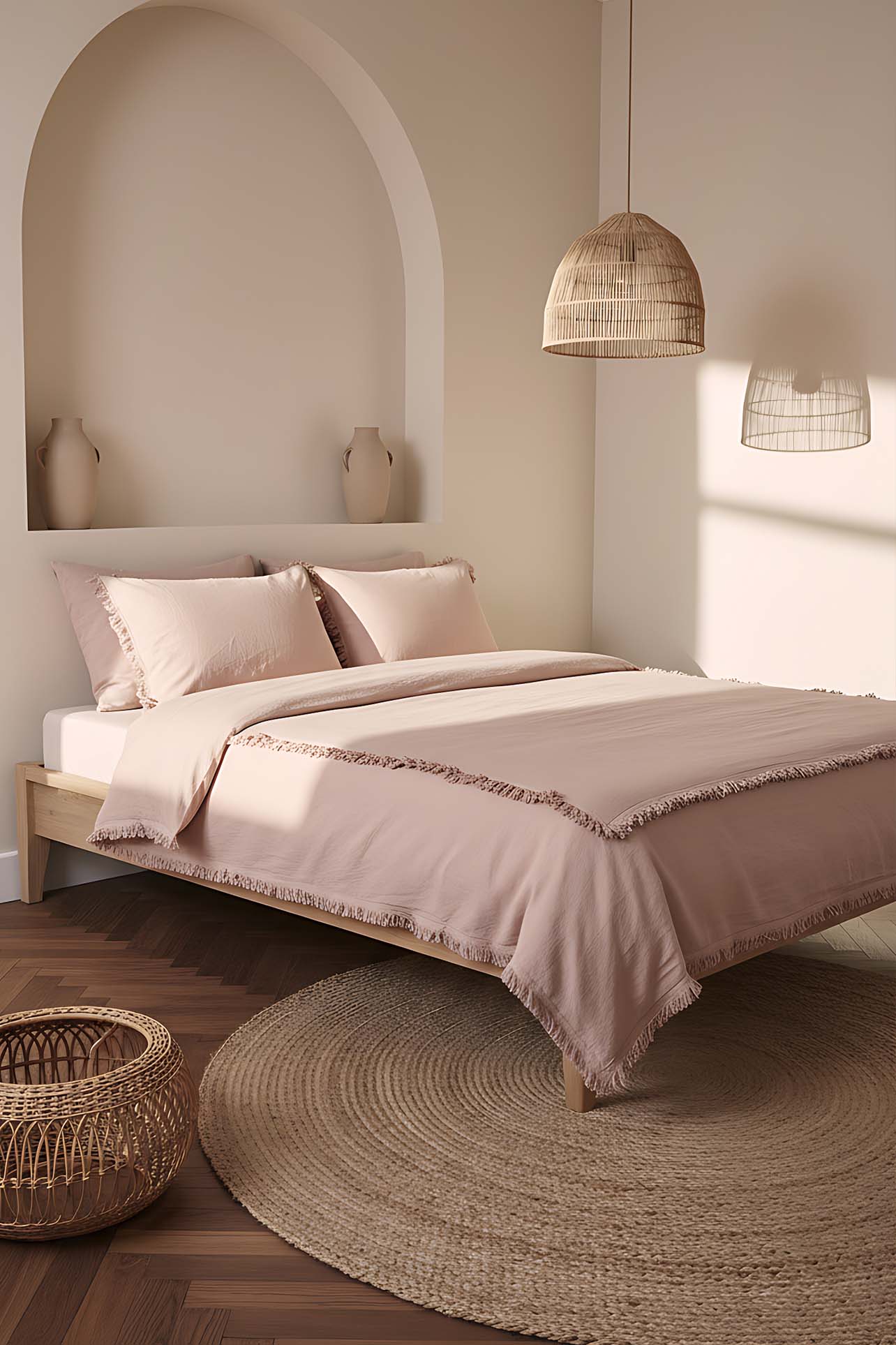 Maddox Dark Ballet Double Size 100% Cotton 6-Piece Duvet Cover Set - Elegant Trousseau Collection