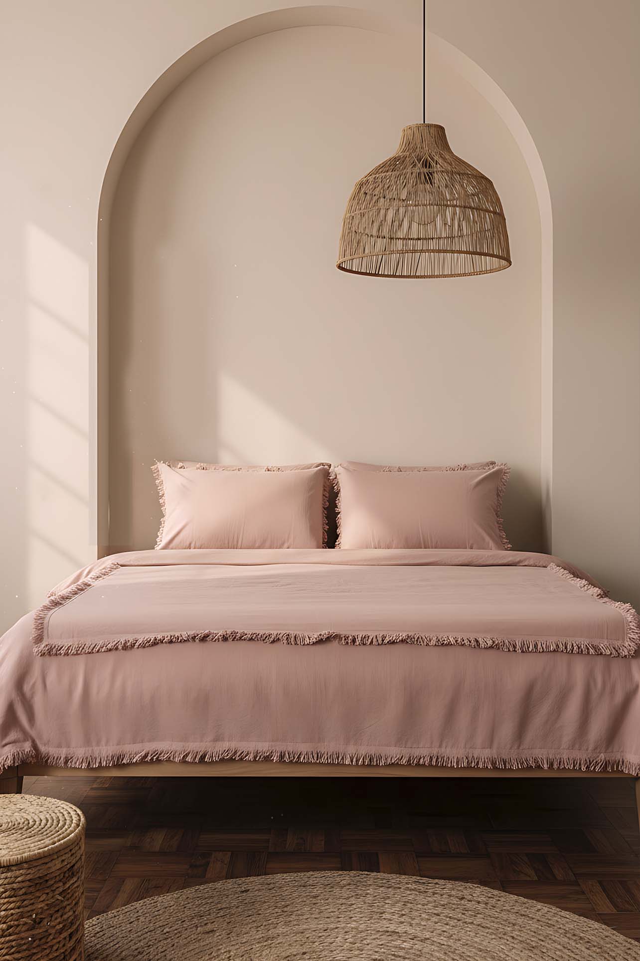 Maddox Dark Ballet Double Size 100% Cotton 6-Piece Duvet Cover Set - Elegant Trousseau Collection