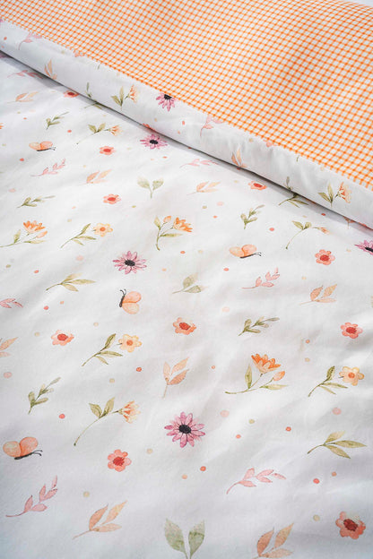 Soft Floral Double Bed Duvet Cover Set Cotton