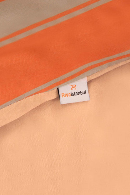 Elora Orange Double Cotton Duvet Cover Set