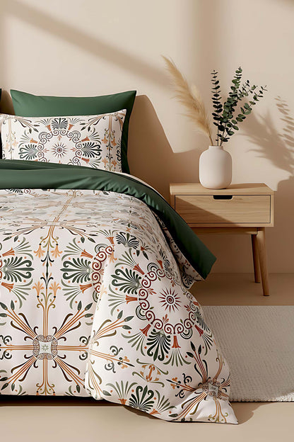 Ethnic Palace Double Natural Silky Duvet Cover Set