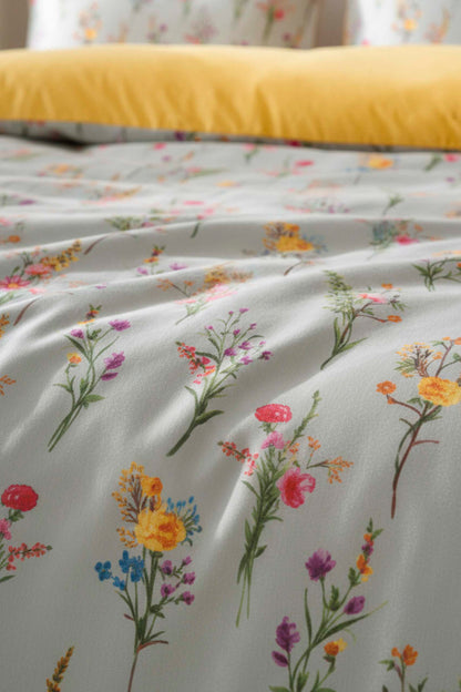 Bougainvillea Beechwood Viscose Blend Double Duvet Cover Set – Silky Soft, Antibacterial, Breathable, 3-Piece, 200x215 cm