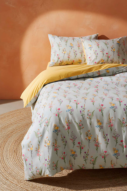 Bougainvillea Beechwood Viscose Blend Double Duvet Cover Set – Silky Soft, Antibacterial, Breathable, 3-Piece, 200x215 cm