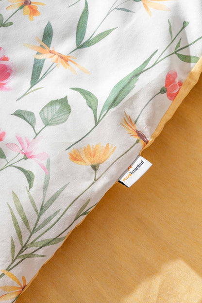 Botanical Beechwood Viscose Blend Double Duvet Cover Set – Silky Soft, Antibacterial, Breathable, 3-Piece, 200x215 cm