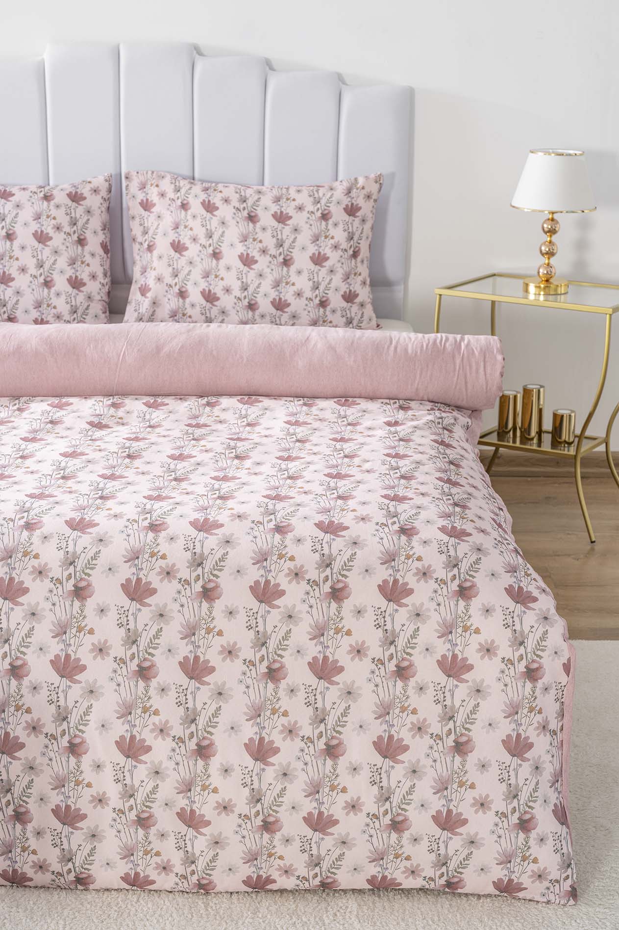 Miranda Rose Polycotton Double Size Duvet Cover Set, Zipper, 200×215 cm, 3-Piece