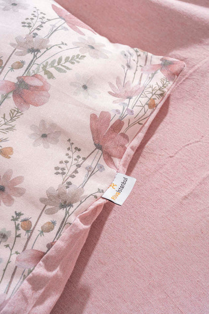 Miranda Rose Polycotton Double Size Duvet Cover Set, Zipper, 200×215 cm, 3-Piece